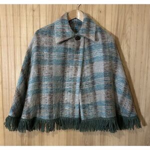 Rannoch Designs Vintage Mohair Wool Poncho Jacket Size OS